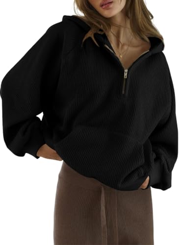 Amazon.com: SHEWIN Womens Casual Winter 2024 Half Zip V Neck Long